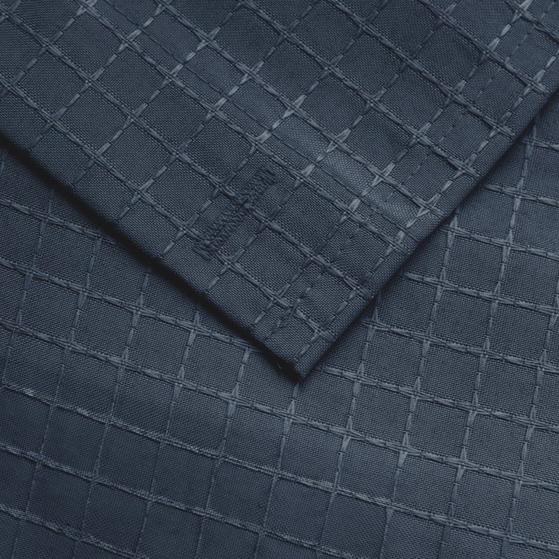 Mainstays Navy Blue Eco-Friendly Waffle-Weave Fabric Shower Curtain - 72x72 Inches - Single Variation