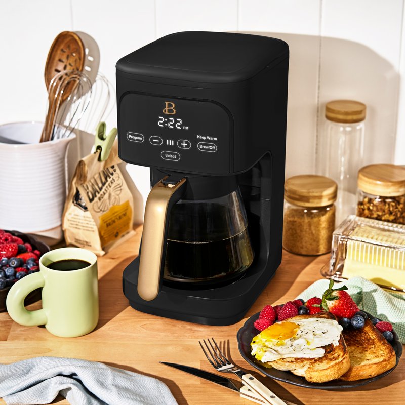 12-Cup Programmable Coffee Maker - Black Sesame