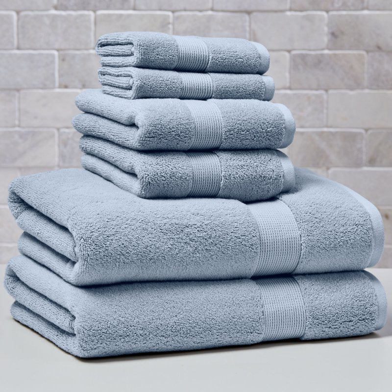Better Homes & Gardens Soft Cotton Bath Towel Set - Blue Water, 4 Pieces