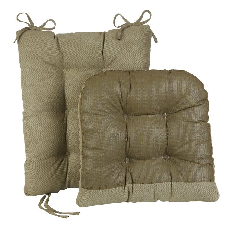 Non-Slip Rocking Chair Cushion Set - Thyme Green Upholstery