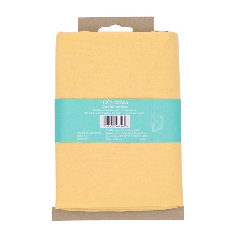 Cotton Fabric Roll - Butter Yellow Solid, 44 Inch Wide, 1 Yard Cut - Waverly Inspirations