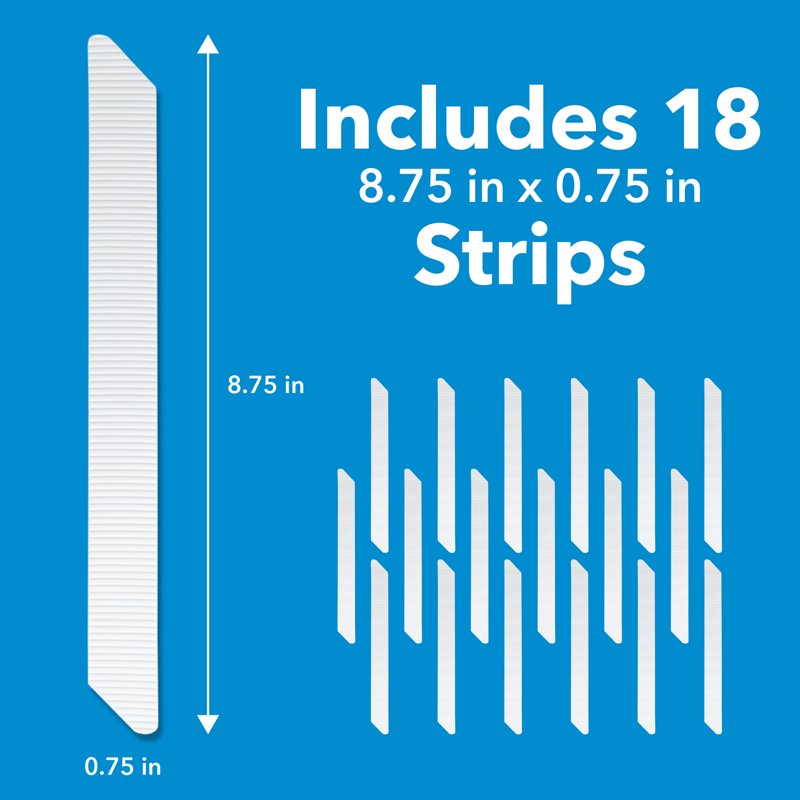 Adhesive Bathtub Treads - Non-Slip White Bathroom Safety Strips, 18 Pack - Variation of THIS listing