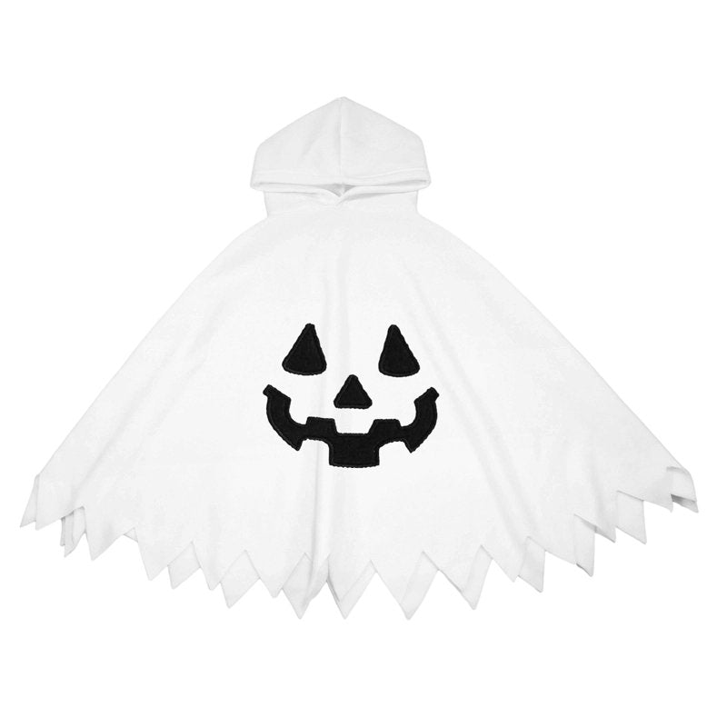 Kids Halloween Ghost Face Cape Costume - White, 3-4 Years - Unisex