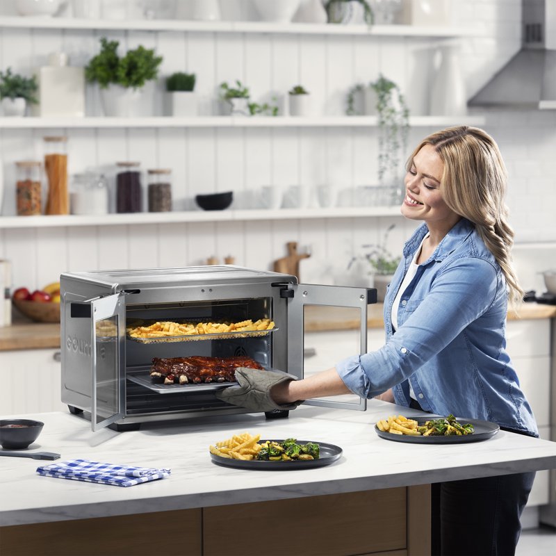37 Qt French Door Air Fryer Toaster Oven - Stainless Steel, 12 Presets