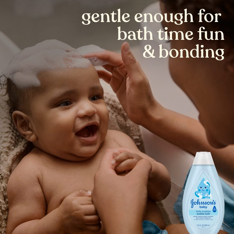 Hypoallergenic Baby Bubble Bath - Fluffy Bubbles, 13.6 fl oz