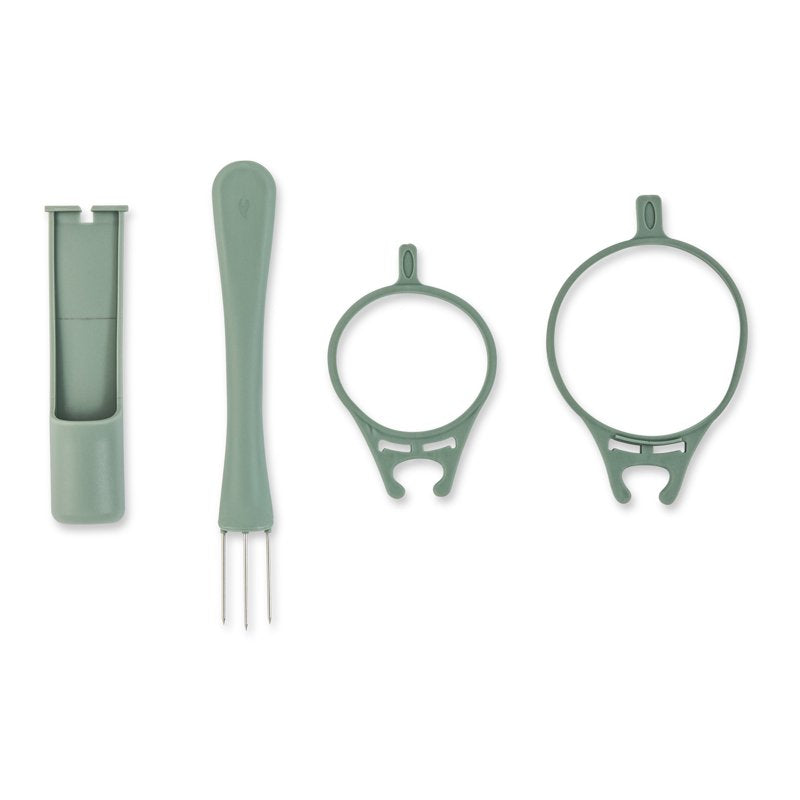 4-Piece Pickle Grabber and Fork Set - Green