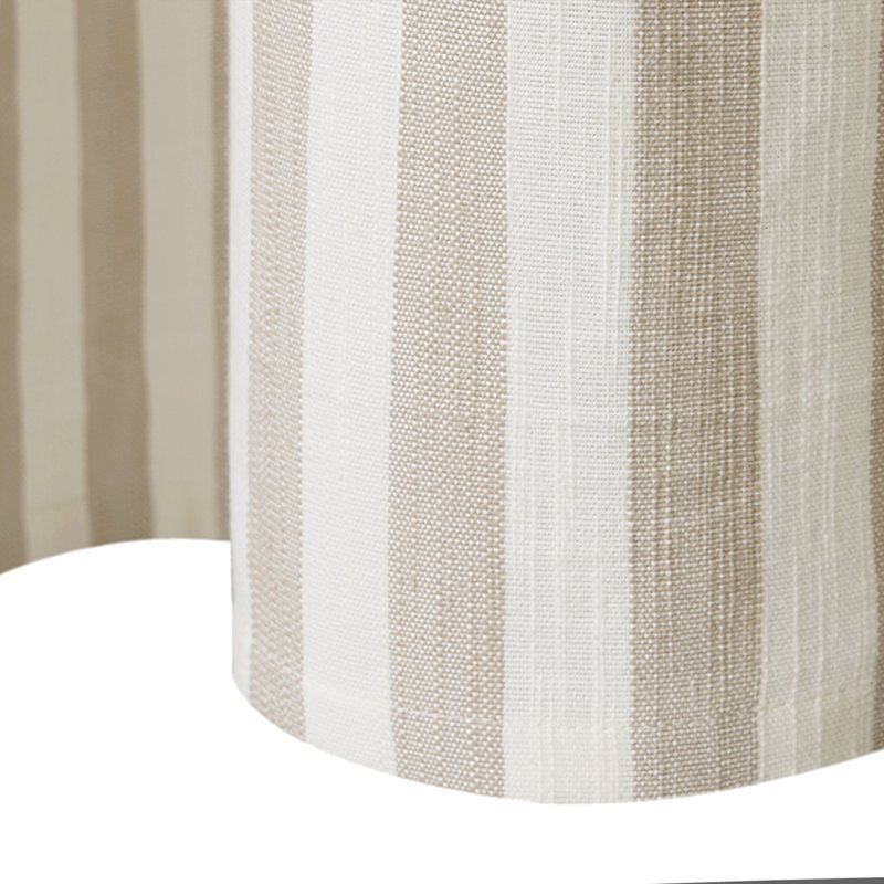 Fawn Stripe Shower Curtain - Match & Mix with Ruffled Hem, 72x72 in
