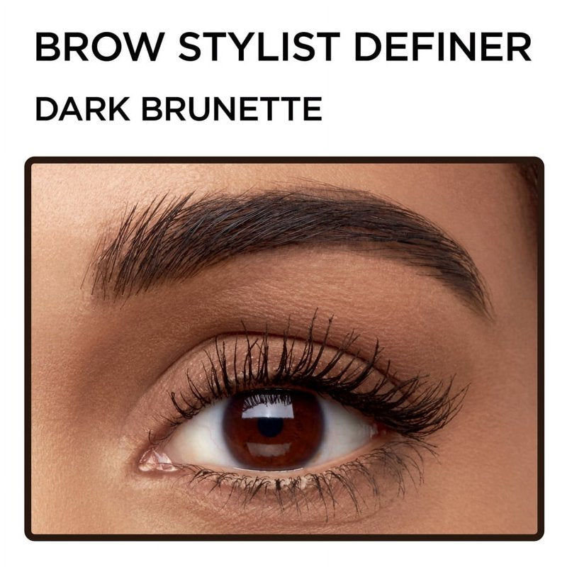 Waterproof Mechanical Eyebrow Pencil with Ultra-Fine Tip and Spoolie Brush