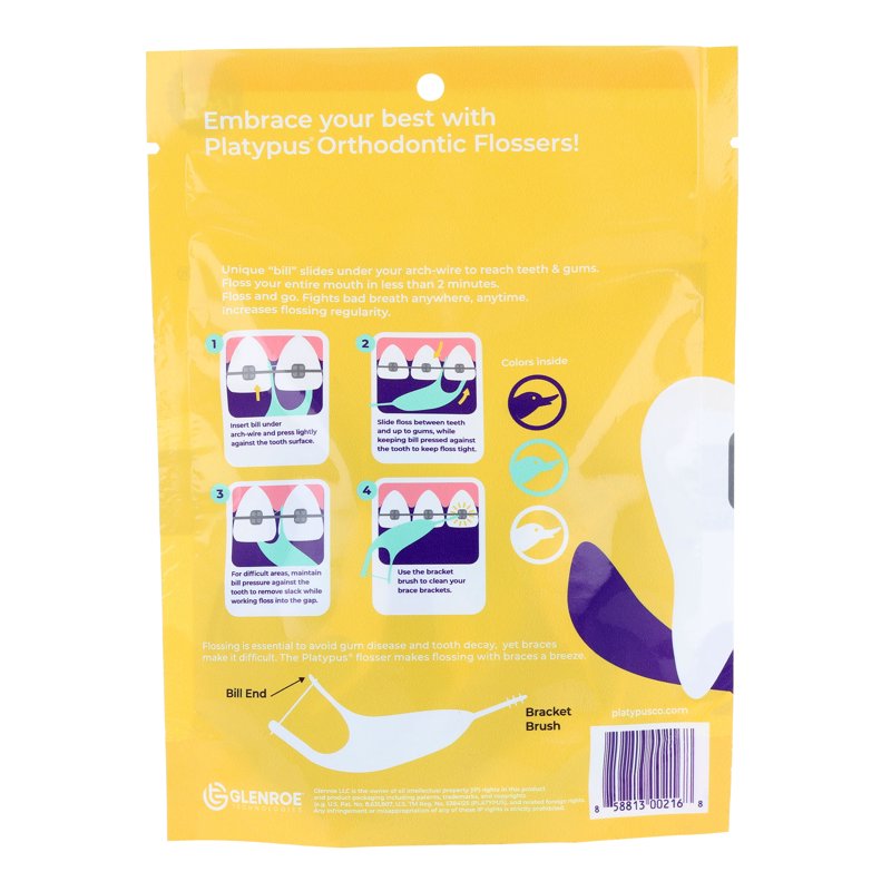 Orthodontic Flossers for Braces, 60 Count - Specialized Dental Picks