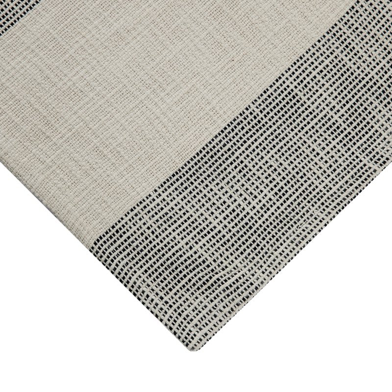 Jett Stripe Cotton Woven Table Runner - Black & White - 2 Pack - 14" x 90"
