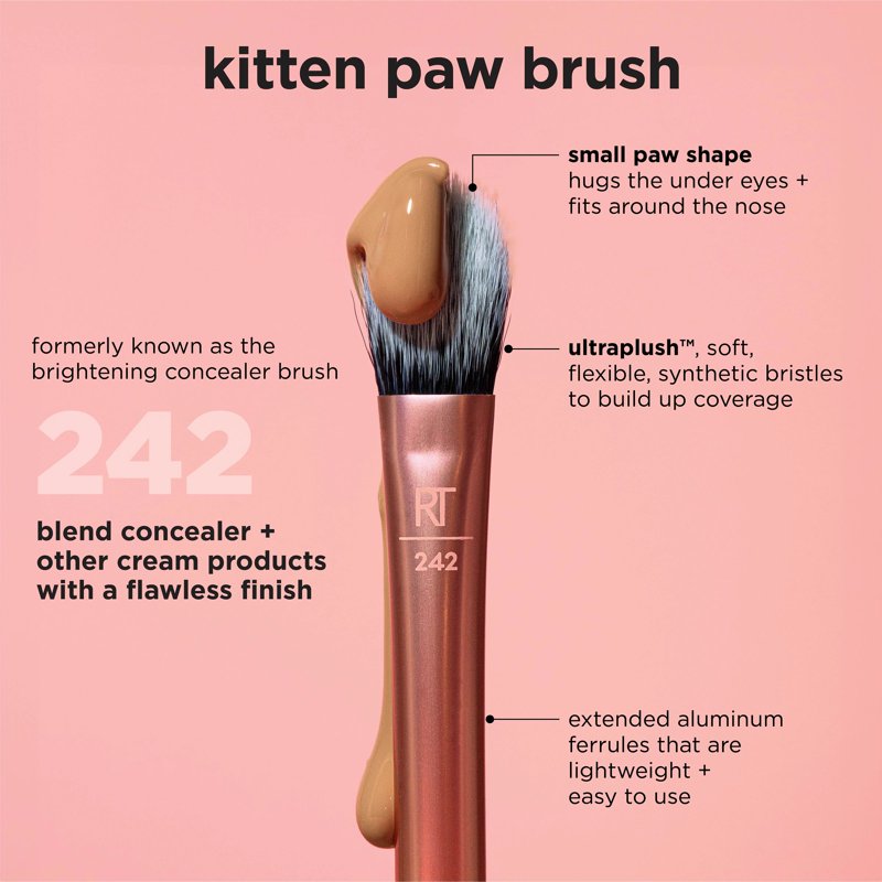 Brightening Concealer Makeup Brush - Kitten Paw Shape for Under Eye