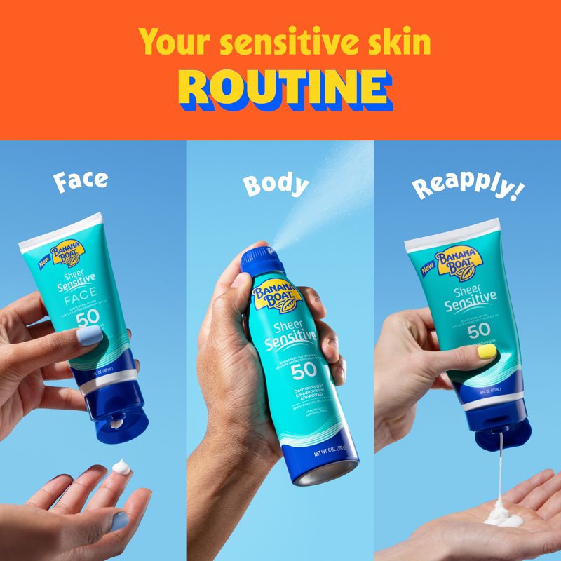 Sensitive Sunscreen Lotion SPF 50 - Lightweight & Water-Resistant for Kids & Adults