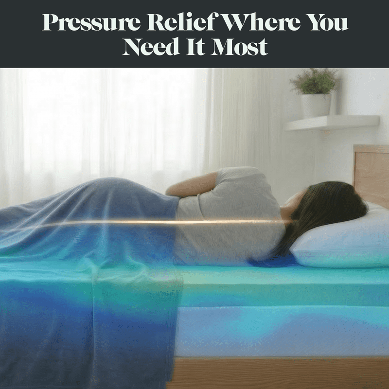 Allswell 3-inch GlacierRest Memory Foam Mattress Topper Twin - Cooling Gel & Graphite Infused