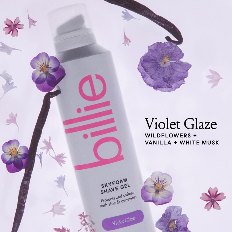 SkyFoam Women's Shave Gel - Violet Glaze - Soothing Aloe & Cucumber - 6.7 fl oz