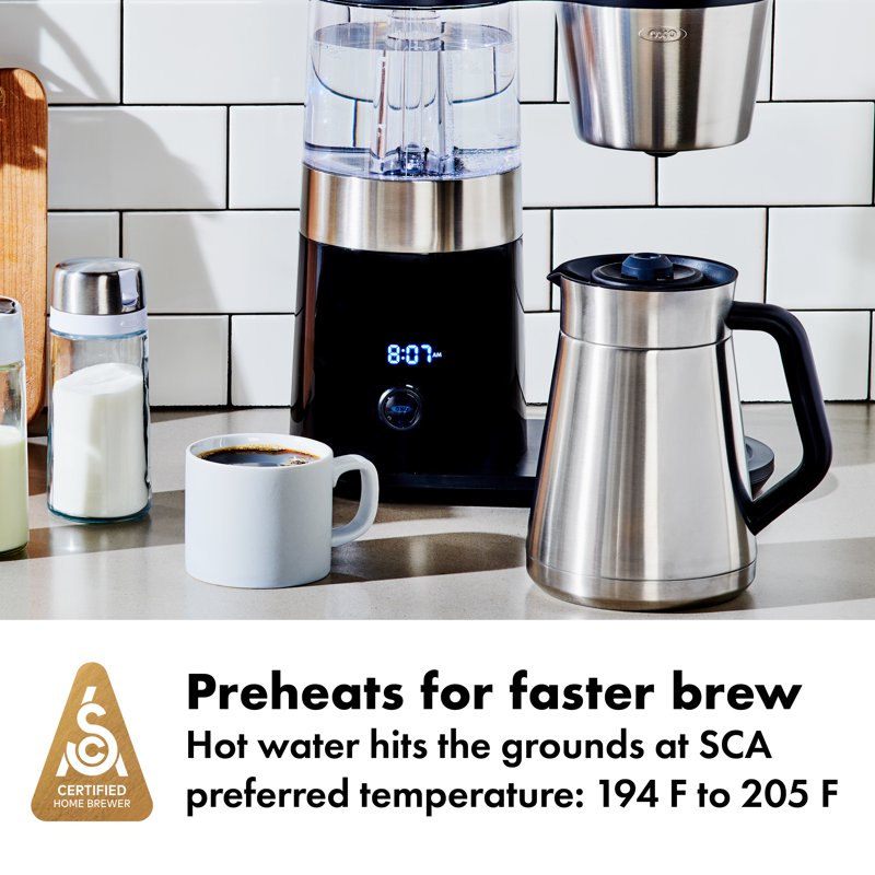 9-Cup Coffee Maker with Stainless Steel Carafe - Silver