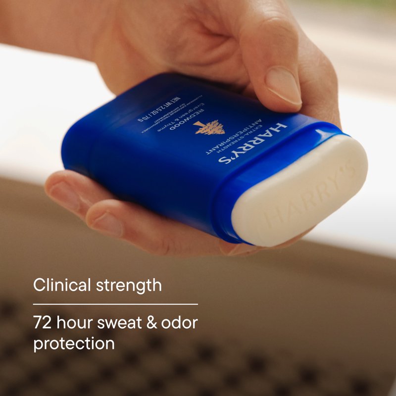 Extra-Strength Antiperspirant Deodorant for Men - 72-Hour Odor Protection, Redwood Scent, 2.5 oz