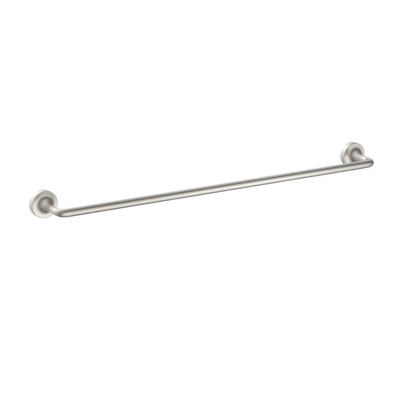 (1 Pack) Modern Wall Mount Towel Bar Satin Nickel - Single, Bathroom Accessories