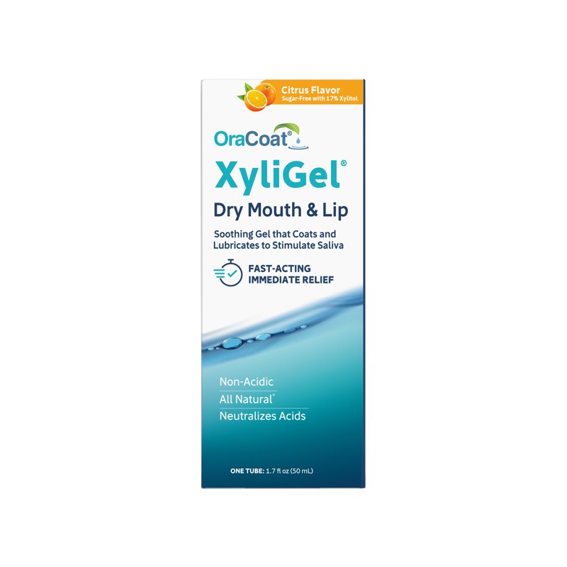Dry Mouth & Lip Soothing Gel, Xylitol Moisturizing Relief, Citrus, 1.7 Fl Oz