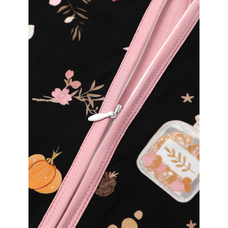 Pink Halloween Baby Girl Pajamas Set - 0-3 Months Viscose Bamboo Sleepwear