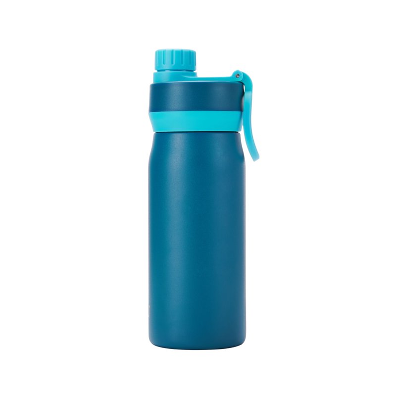 16 oz Stainless Steel Kids Water Bottle - Leakproof Chug Lid, Dark Blue