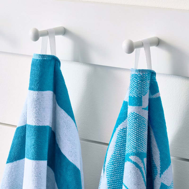 Beach Towel Bundle - Oversized Seashell Pattern, Soft & Absorbent