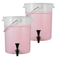 5 Gallon Plastic Beverage Dispenser with Spring-Loaded Spigot