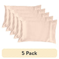 (5 Pack) Satin Pillowcase for Hair & Skin - Frizz-Free Standard Size - Beauty Sleep Set