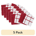 4-Pack Woven Kitchen Dish Cloth Set - 12x12 in, Red Sedona, 5 Pack