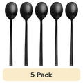 5 Pack Black Stainless Steel Sugar Spoons - Thyme & Table