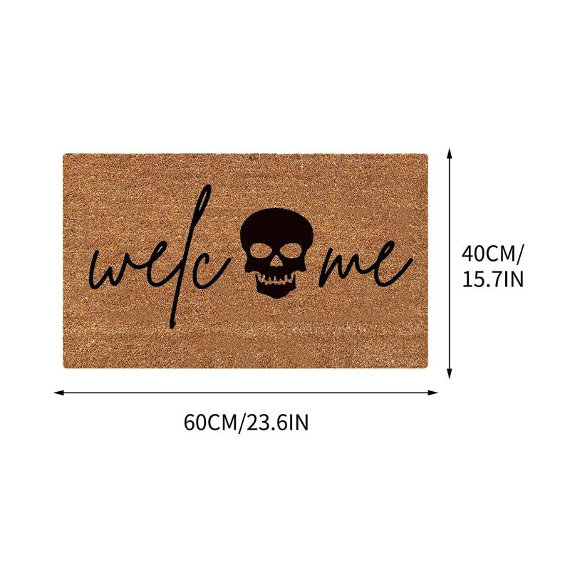 Stay Spooky Halloween Doormat B - Indoor Outdoor Skeleton Sign Rug 24x16