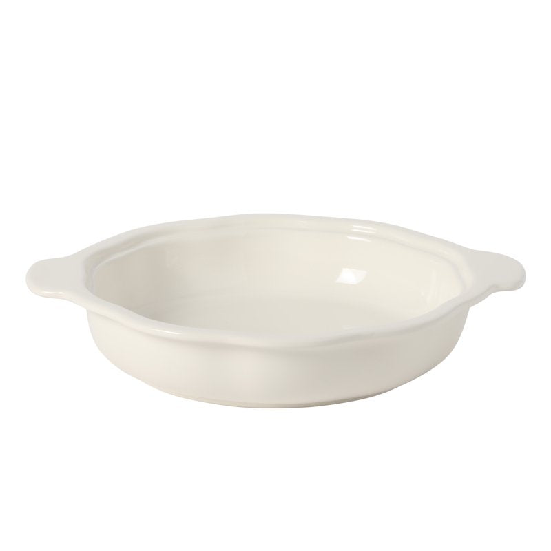 10" Pumpkin Ceramic Pie Dish with Lid - Linen