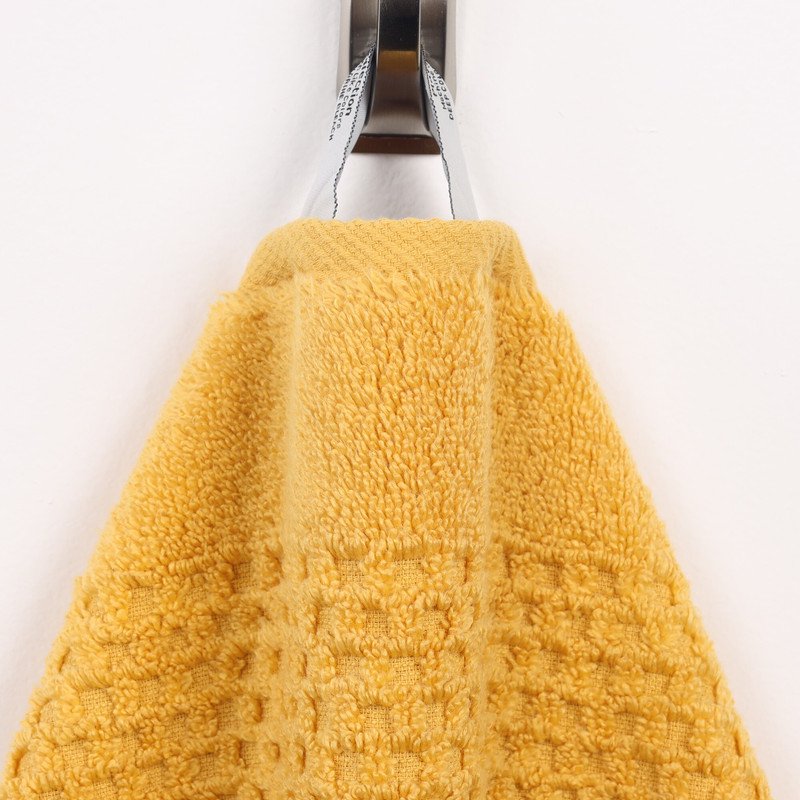 Gold Cotton Waffle Textured 3-Piece Towel Set - Superior Playa Zero Twist