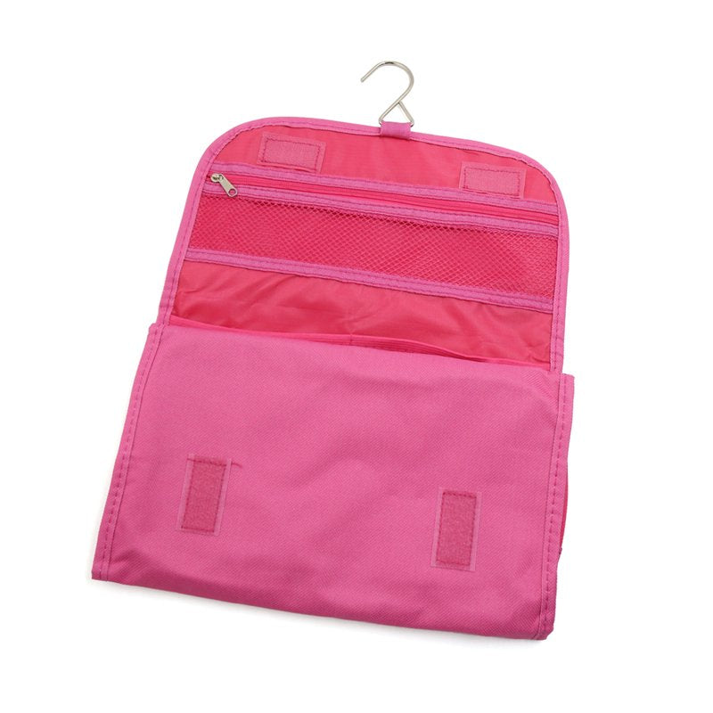7-Pocket Hanging Toiletry Bag - Durable Canvas Cosmetic Organizer