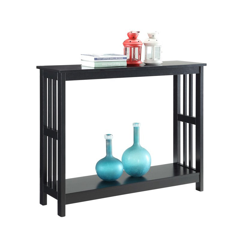 Mission Console Table with Shelf - Multiple Finishes Available