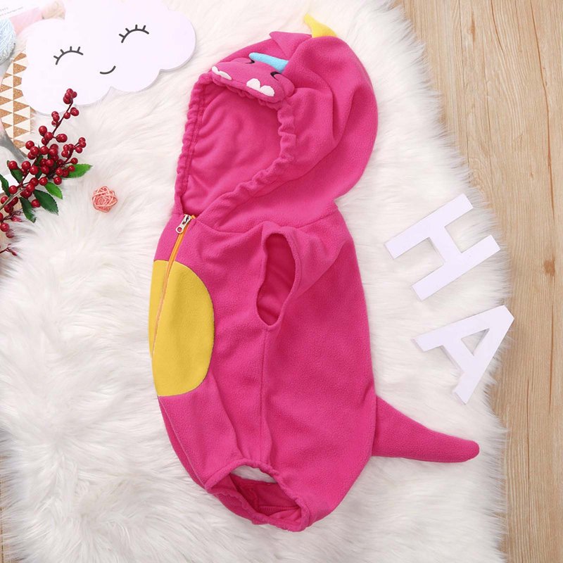 Pink Dinosaur Toddler Baby Romper Costume for 0-24 Months - Hot Pink Variation