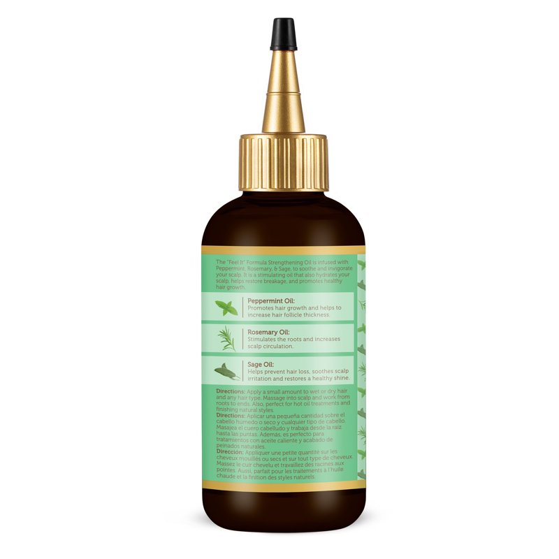 Strengthening Hair Oil with Peppermint & Rosemary - 4 oz