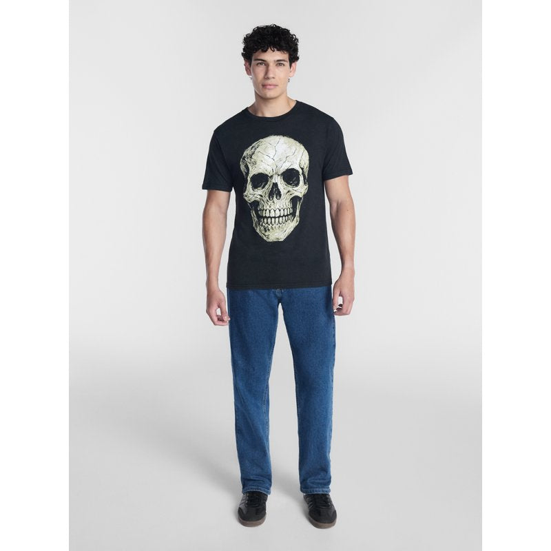 Men's Halloween Web Greometry Graphic T-Shirt - Black Soot 3XL