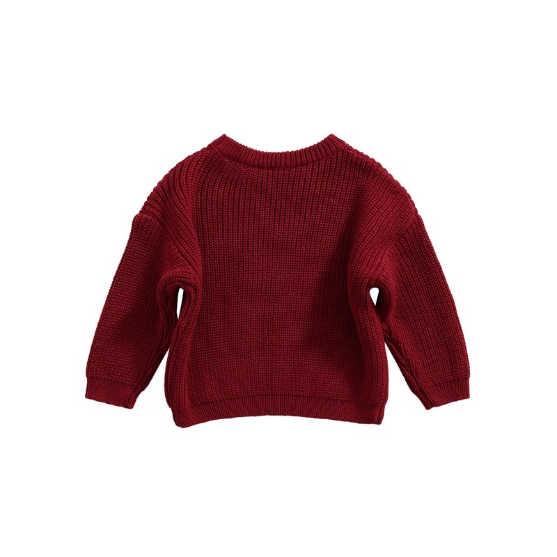 Toddler Boy Girl Warm Knit Sweater - Style 4, 3-4 Years, Candy Color