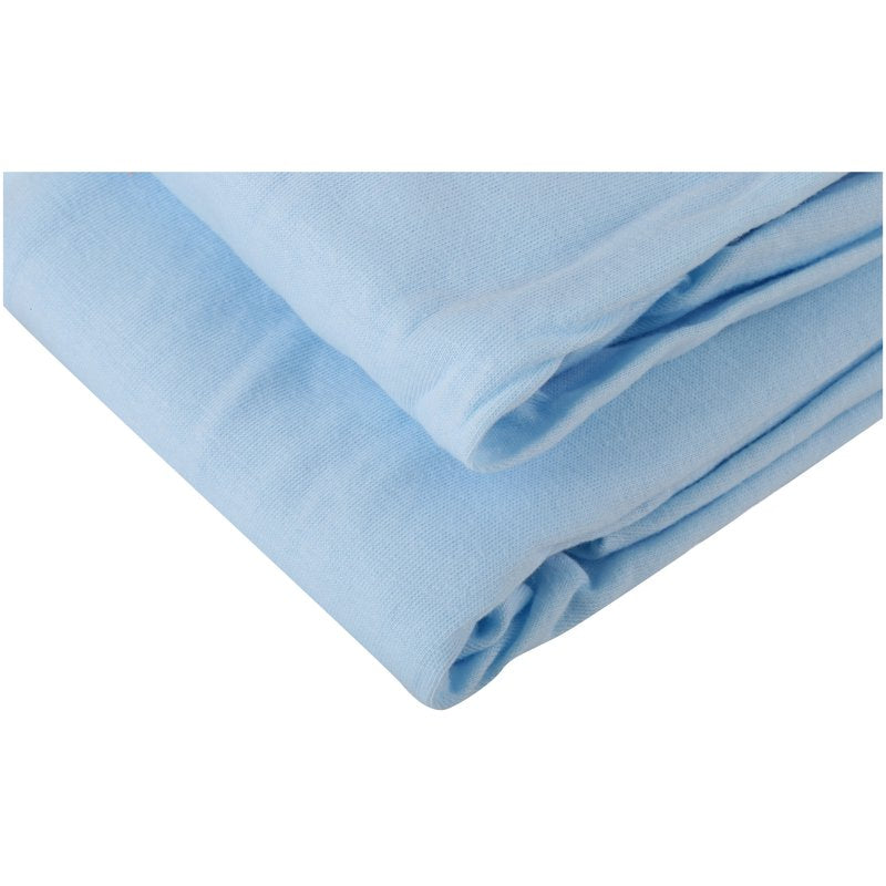 Blue Fitted Pack and Play Sheets 27x39 Inches - 100% Cotton, Soft & Breathable