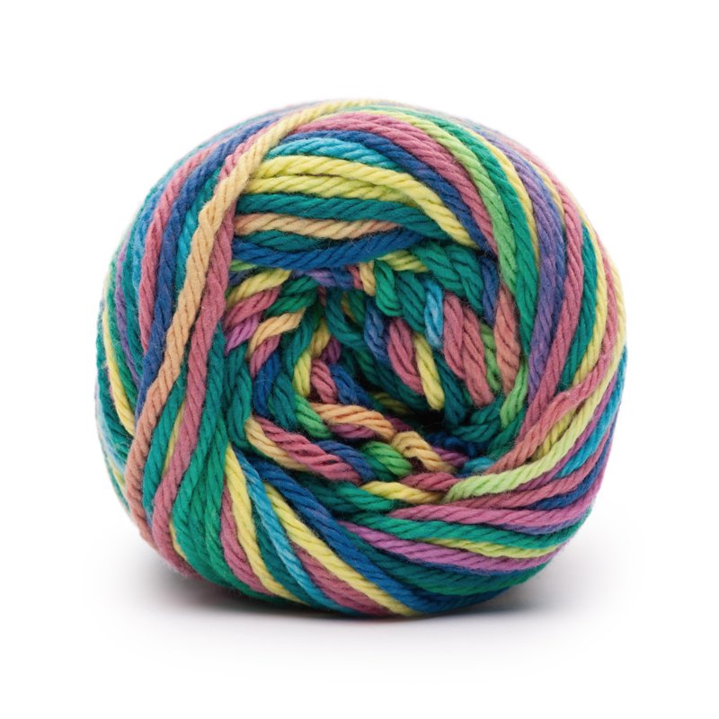 Peaches & Creme Ombre Cotton Yarn - Psychedelic, 4 Medium Weight, 2oz/56.7g