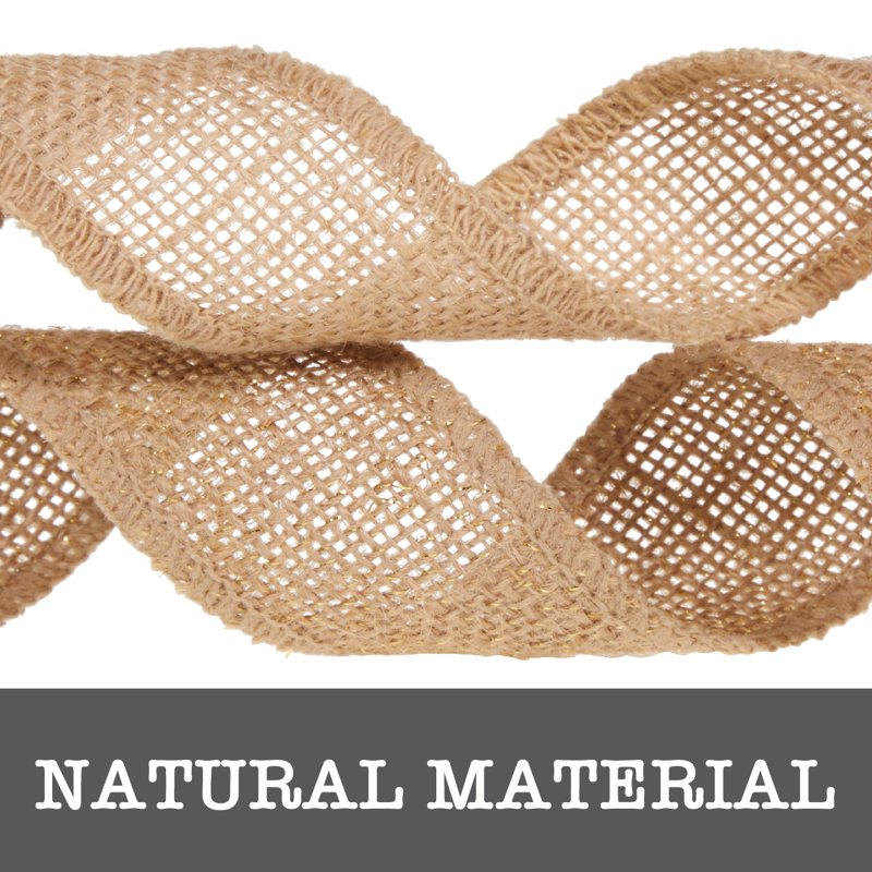 Natural Burlap Ribbon Set - 1.5W x 3Yds, Multi-Color with White Stripe - Love, Laugh, Craft
