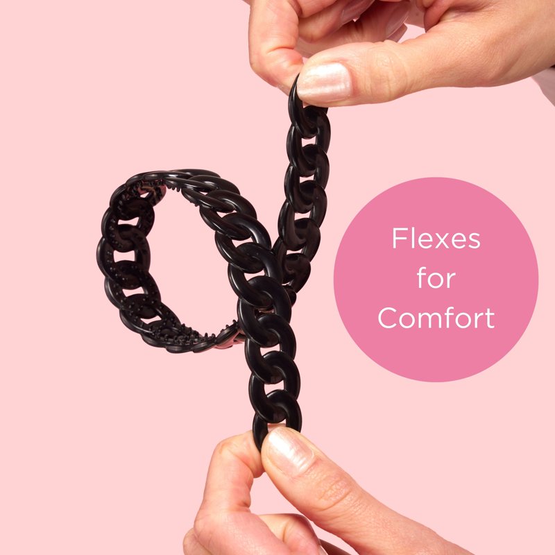 Flexible Comfort Headbands for Women, No-Slip Grip, 2 Pack Black and Beige