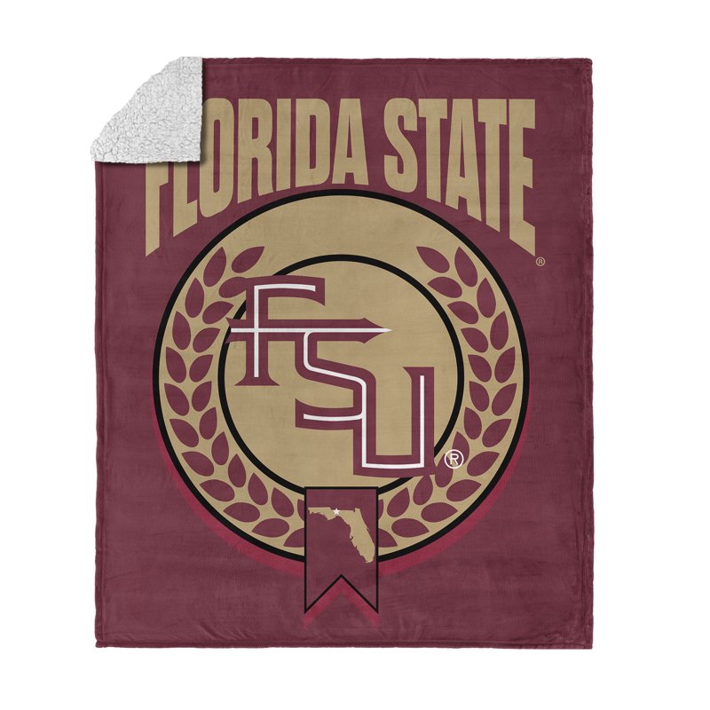 Florida State NCAA Sherpa Throw Blanket 50x60 Inches - Seminoles Variation
