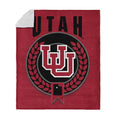 Utah NCAA Sherpa Throw Blanket 50x60 Inches - Utes Silk Touch Plush