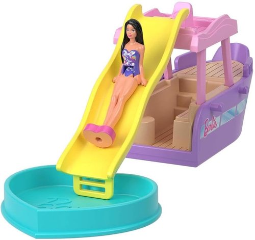 Barbie Mini Playsets - Dream Boat Toy Vehicle with Color-Change Surprise & 1.5-Inch Doll