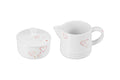 Le Creuset Mon Coeur Collection Stoneware Signature Cream And Sugar Set, White with Hearts
