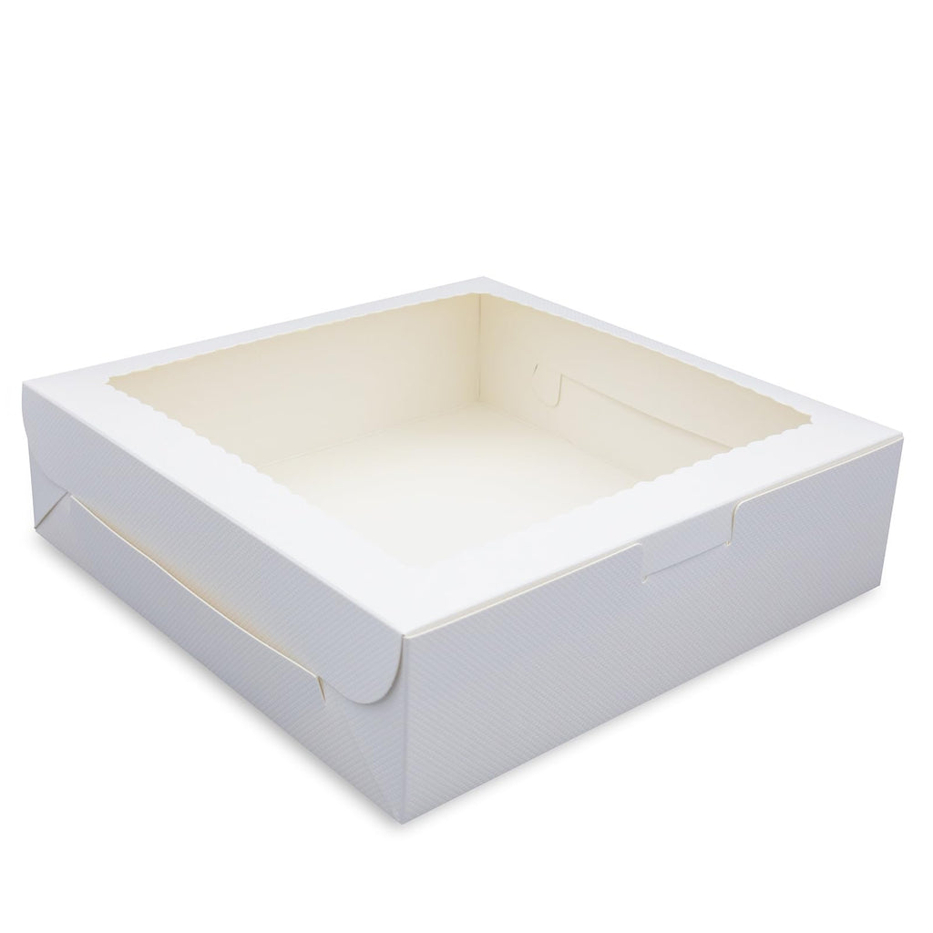 Capkyke 24pcs 9x9x2.5 Inch Pie Boxes White Bakery Boxes Cake Boxes with Window for Pies, Donuts, Cookies, Muffins, Chocolates, Party