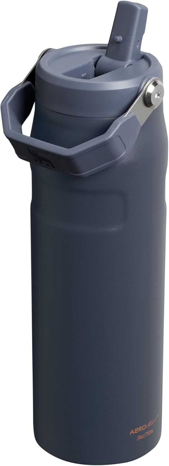 Stanley IceFlow 24 oz Water Bottle - Insulated Stainless Steel with Built-In Straw | Lightweight & Leak Resistant | Twilight