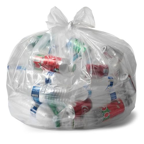 Aluf Plastics Heavy Duty 55 Gallon Transparent Trash Bags - (Value 50 Pack) - 1.5 MIL equivalent Industrial Strength Plastic 35" x 55" Fits Toter, Rubbermaid Brute, Carlislie Bronco etc.
