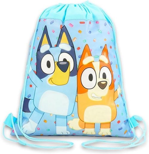 Bluey Fleece Throw Blanket and Tote Bag Set - Soft, Cozy 50" x 70" Bluey & Bingo Blanket Plus Tote Bag, Stickers, More for Kids, Adults, Children